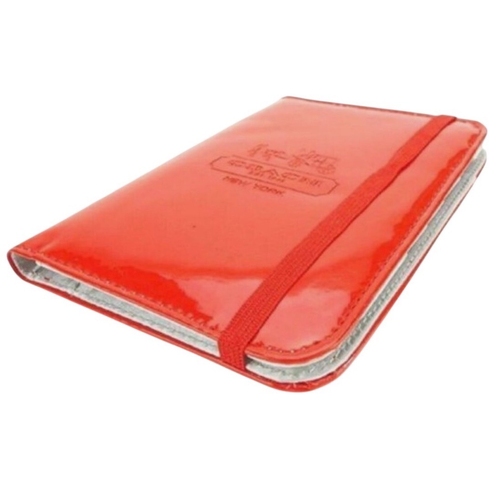 Coach Red Patent Horse and Carriage Notebook Cover Organizer Wallet with Notepad